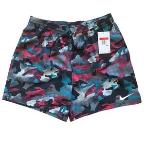 Nike Swim Trunks Mens Large Camo 4-Way Stretch Board Shorts NESSE548-463 NEW